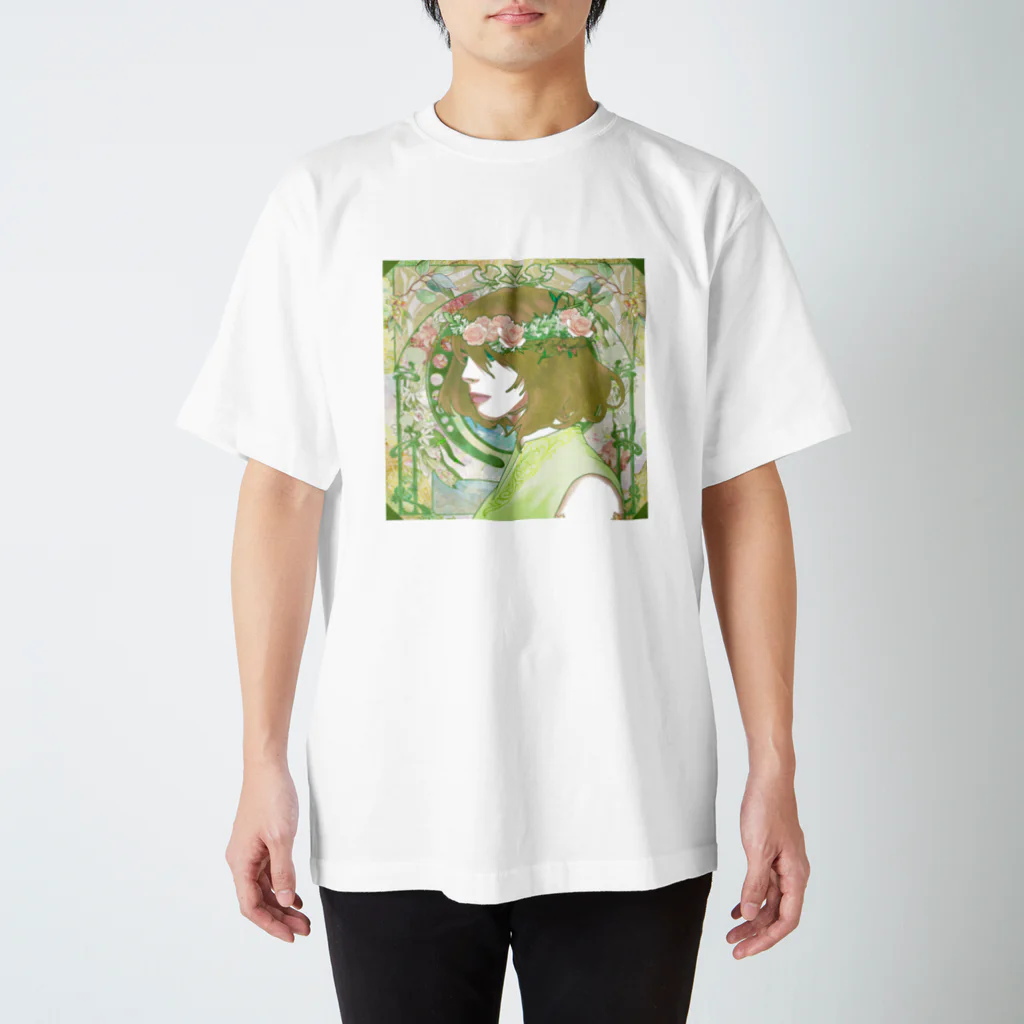 Kenny Goodsの花の香りのアールヌーボーTシャツ スタンダードTシャツ
