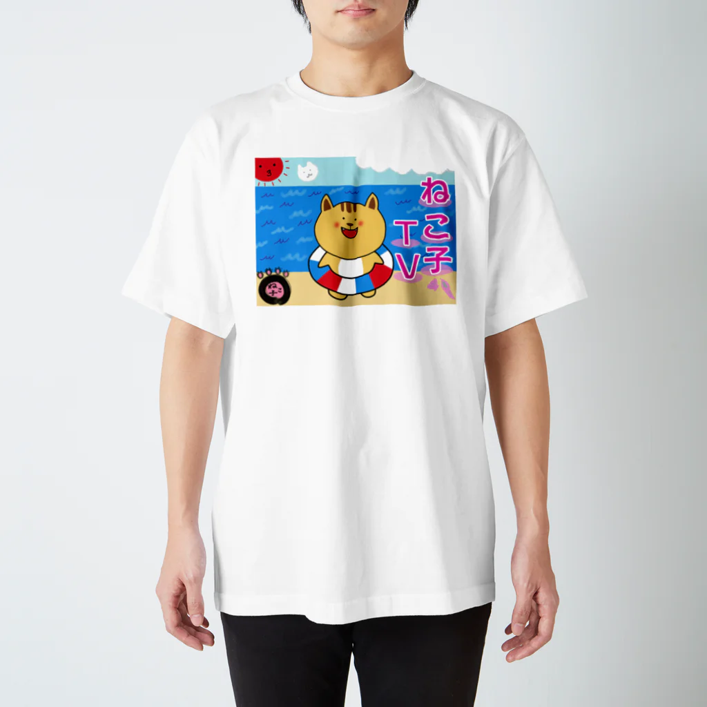 ワイの【おみせやさん】のワイのＴシャツ(ロゴ入り)-夏ver.- Regular Fit T-Shirt