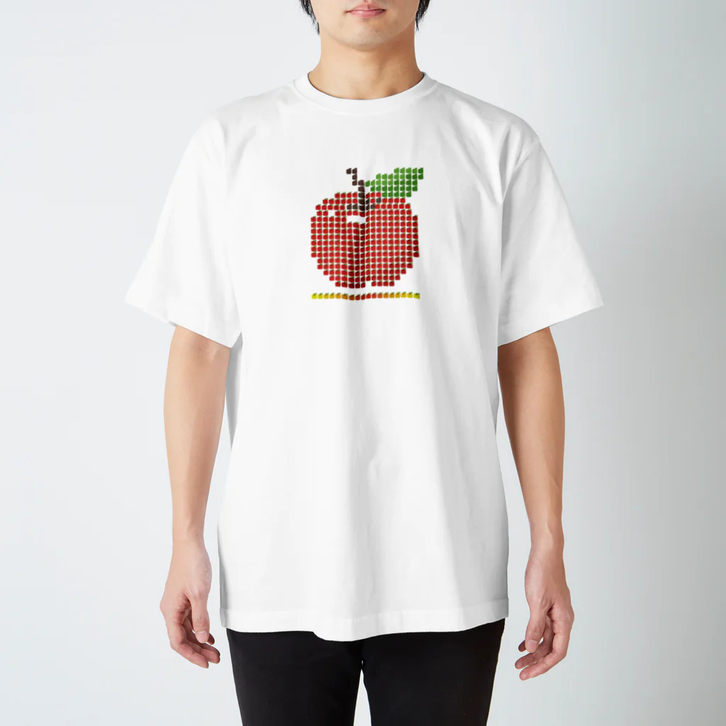 イラスト MONYAAT のりんごでりんご　ドット絵 スタンダードTシャツ