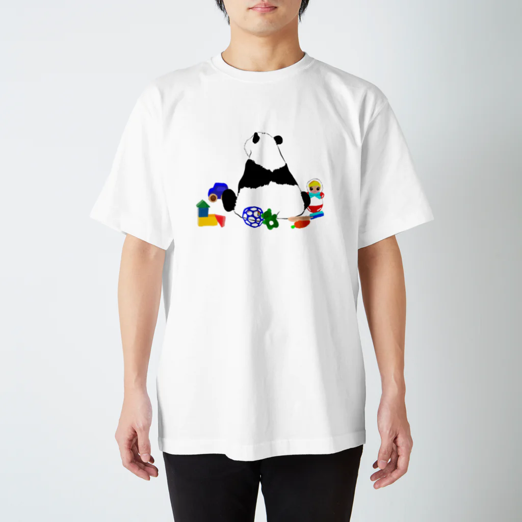 KaNaN〜パンダのお片づけできないパンダ🐼ブルー💙 スタンダードTシャツ