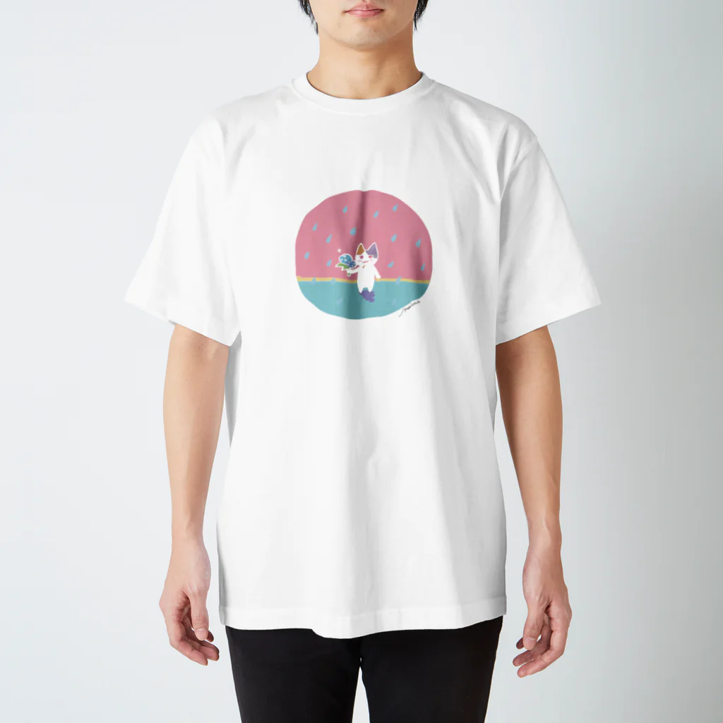 maricoco11の紫陽花と猫 Regular Fit T-Shirt