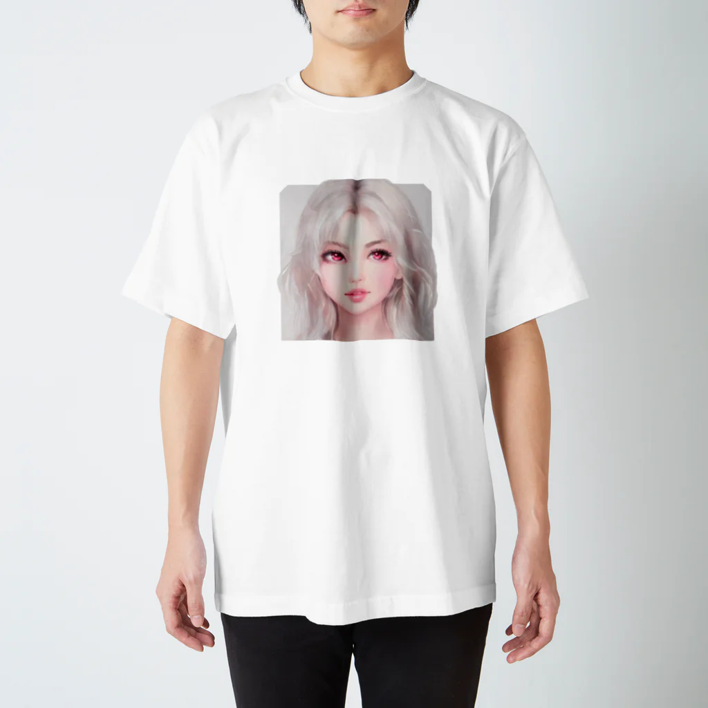 CryptoArtholic BRANDのCrypto Girl Red Eye #065 Regular Fit T-Shirt