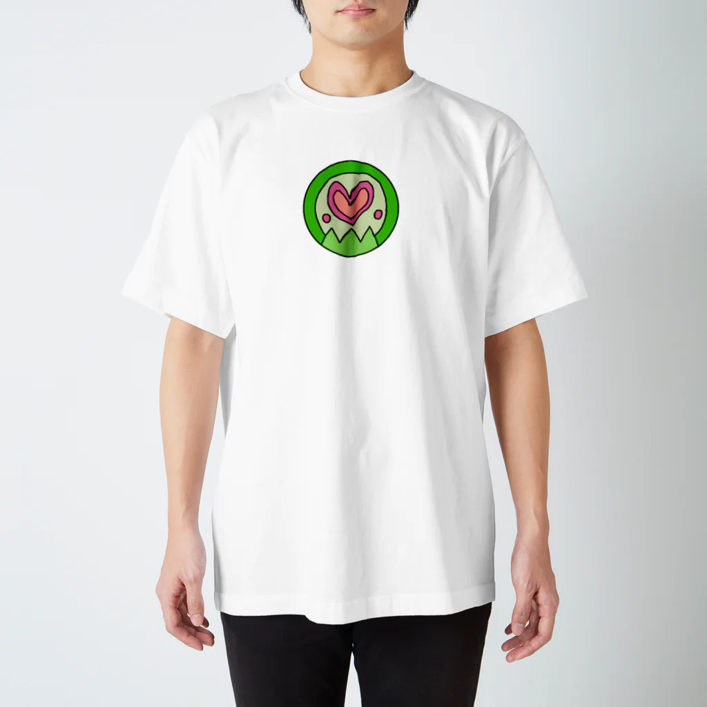 koamaの黄緑&ハート Regular Fit T-Shirt