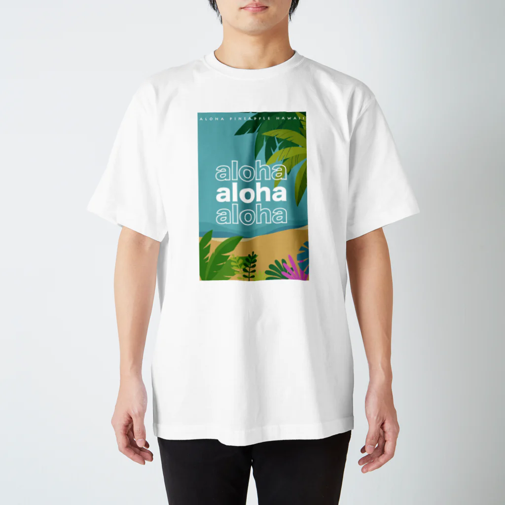 aloha_pineapple_hawaiiのaloha ハワイアンレトロ 160 티셔츠