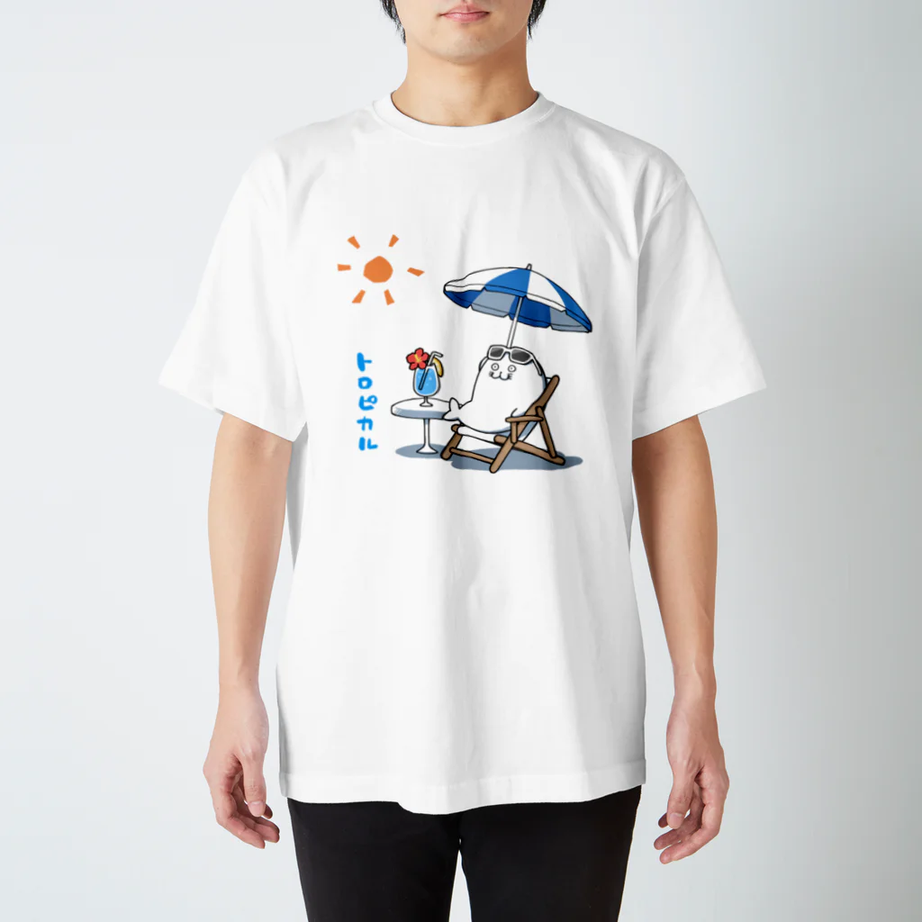 ONGRのトロピカルあざらし スタンダードTシャツ