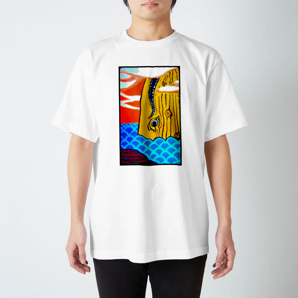 jangle juggler jaguarの鯨 跳ねる スタンダードTシャツ