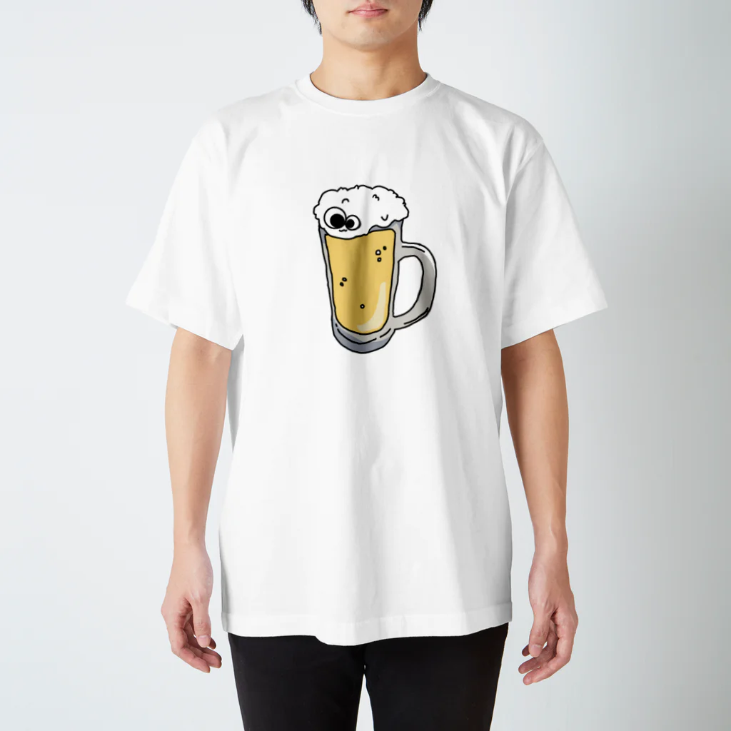 もふもふもんすたぁの【カラー】もふもふもんすたぁ ビール スタンダードTシャツ