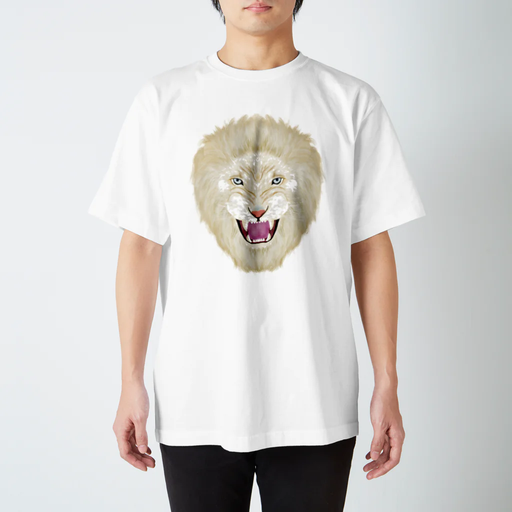shigeruのホワイトライオン Regular Fit T-Shirt
