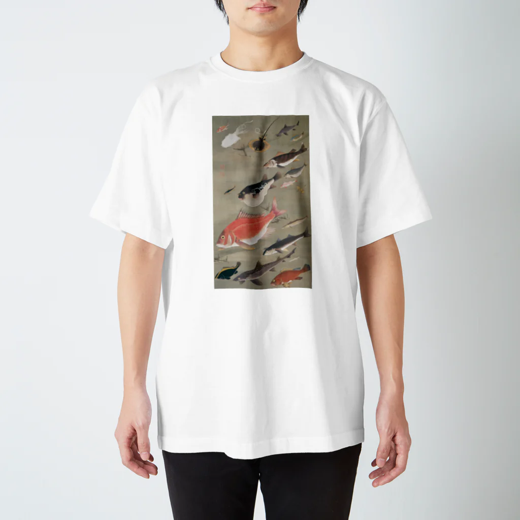 世界の絵画アートグッズの伊藤若冲《群魚図（鯛）》 Regular Fit T-Shirt