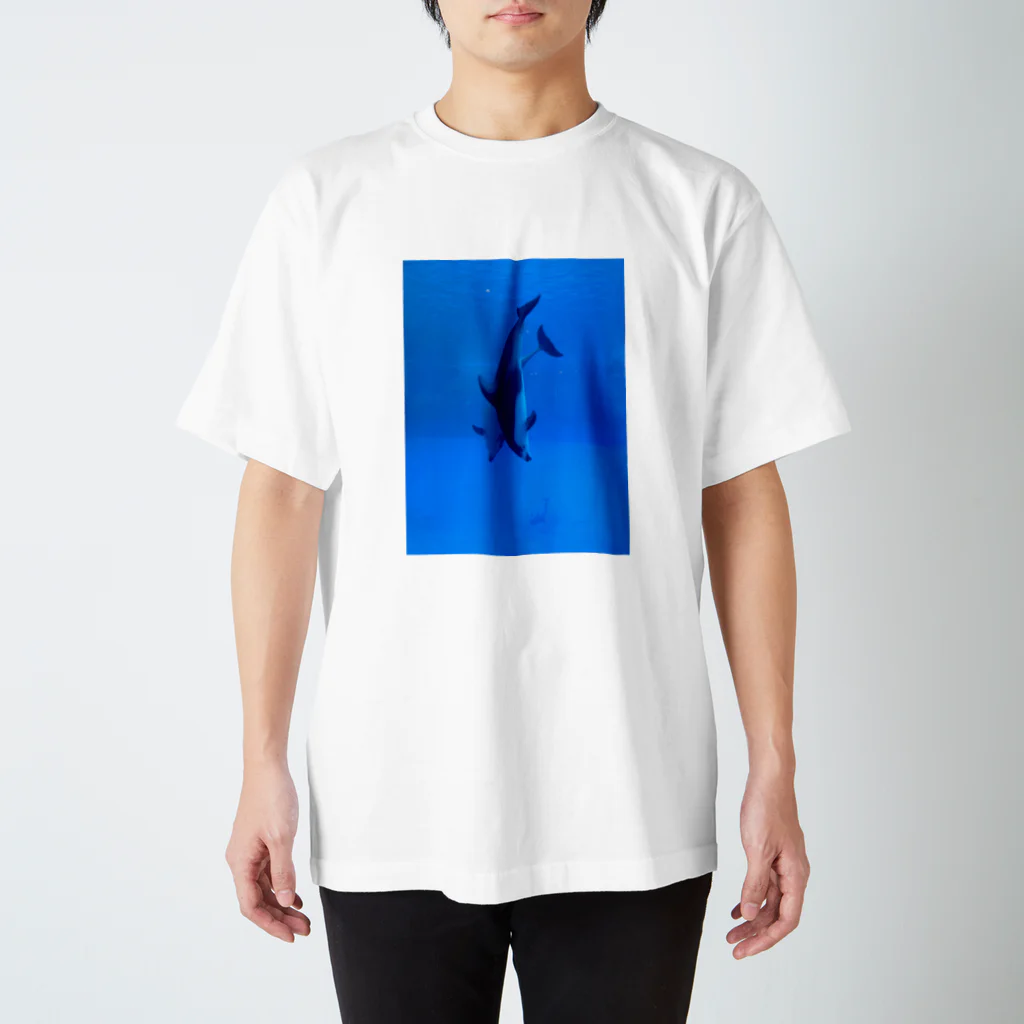 紫紺　簓のイルカTwins Regular Fit T-Shirt