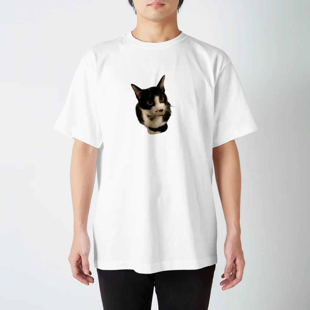 白黒猫舎のちょび髭猫執事 Regular Fit T-Shirt