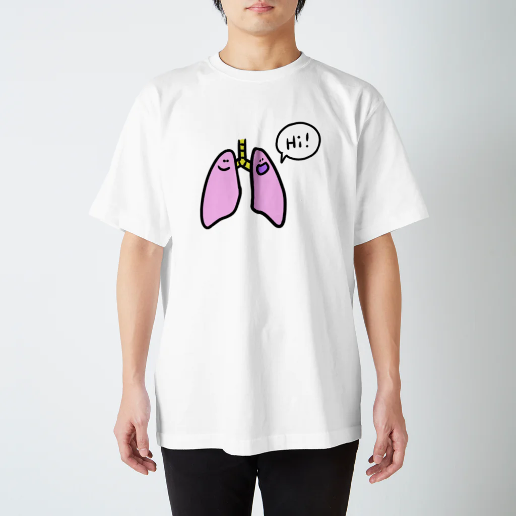 Dr.pepepe の陽気な血球やさんのHi! 陽気な肺 Regular Fit T-Shirt