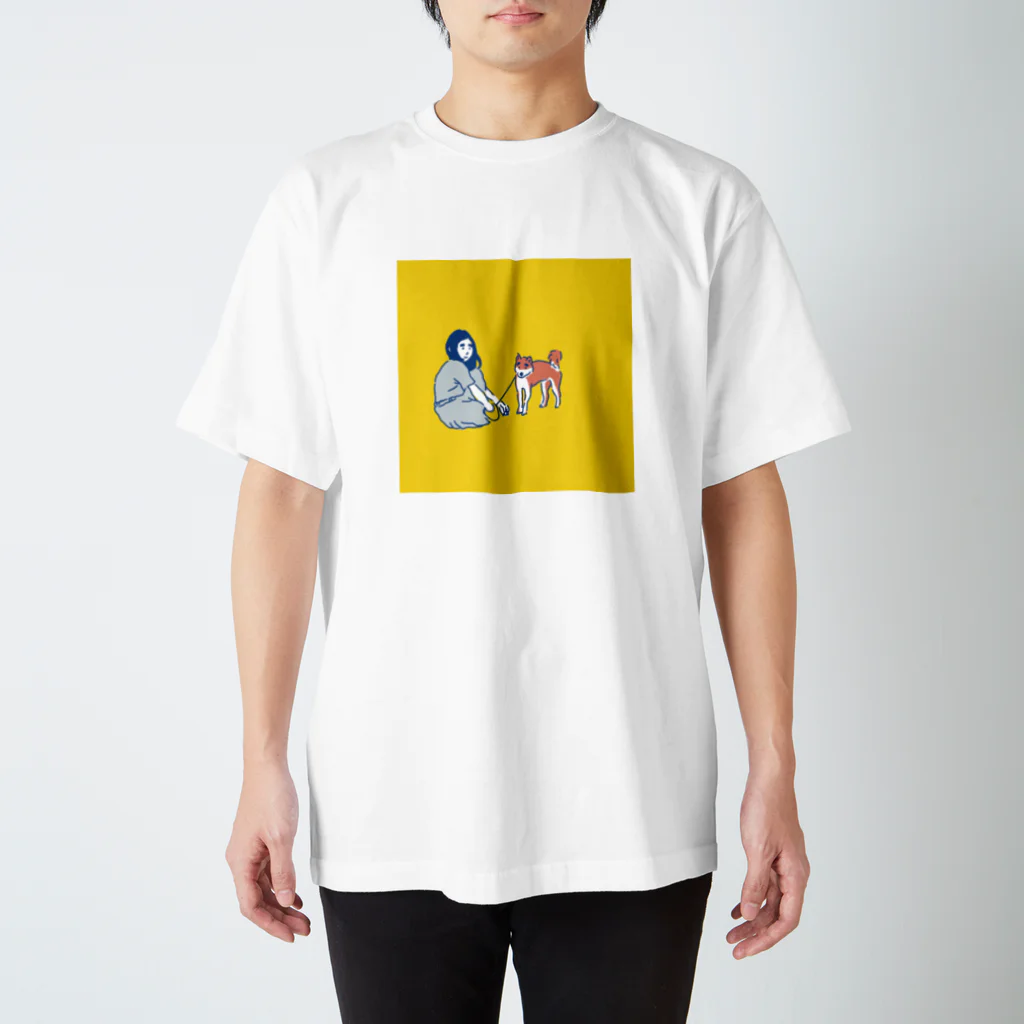 柴犬ポップライフ_眠る豆柴の柴犬ポップライフ_6 スタンダードTシャツ