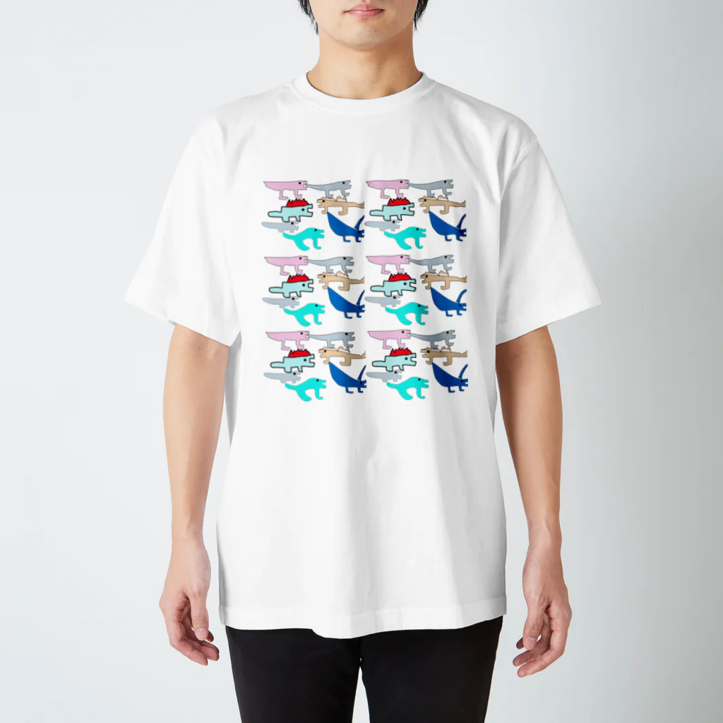 LaLaLa KIDS Creators' Shopの【KOKI】引っ張ってる犬　ひっくん　または　いっぱいいる犬 Regular Fit T-Shirt