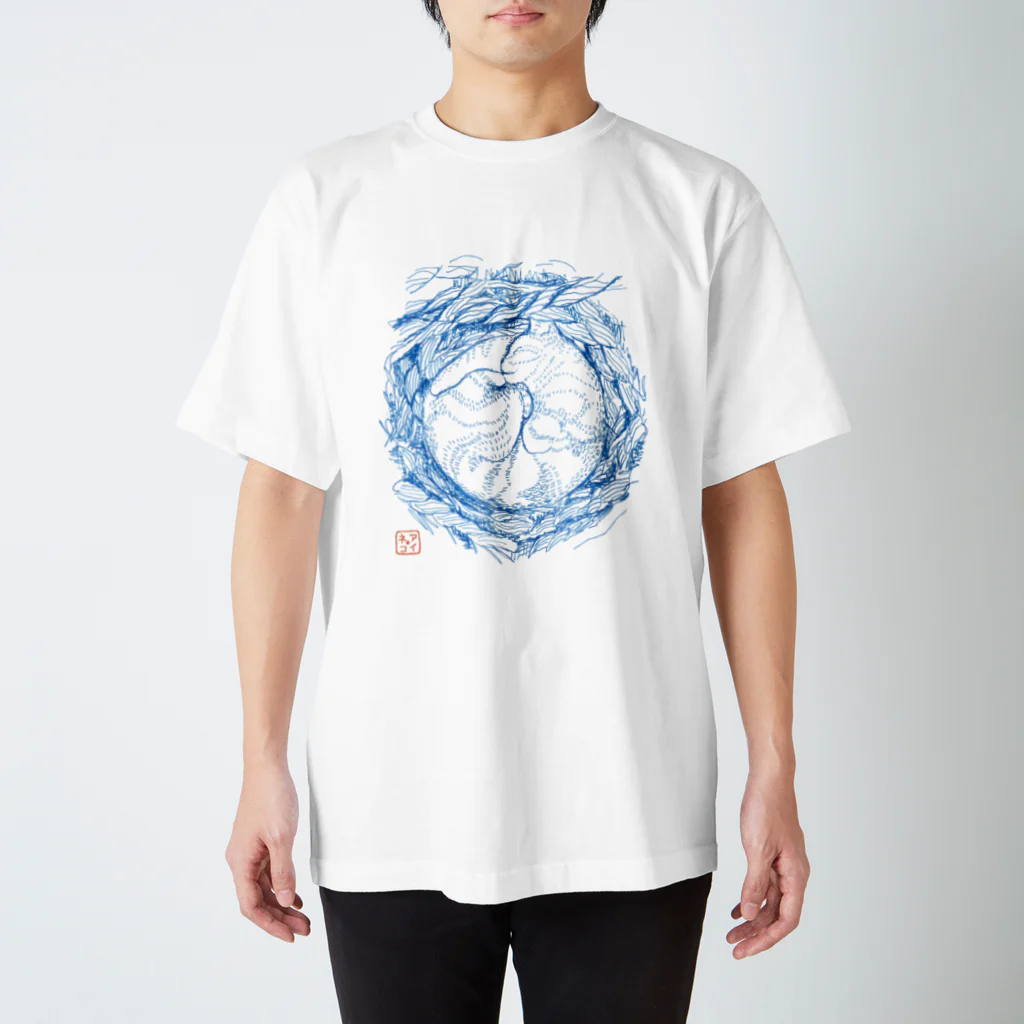 アイネコのワラに包まれるネコ Regular Fit T-Shirt