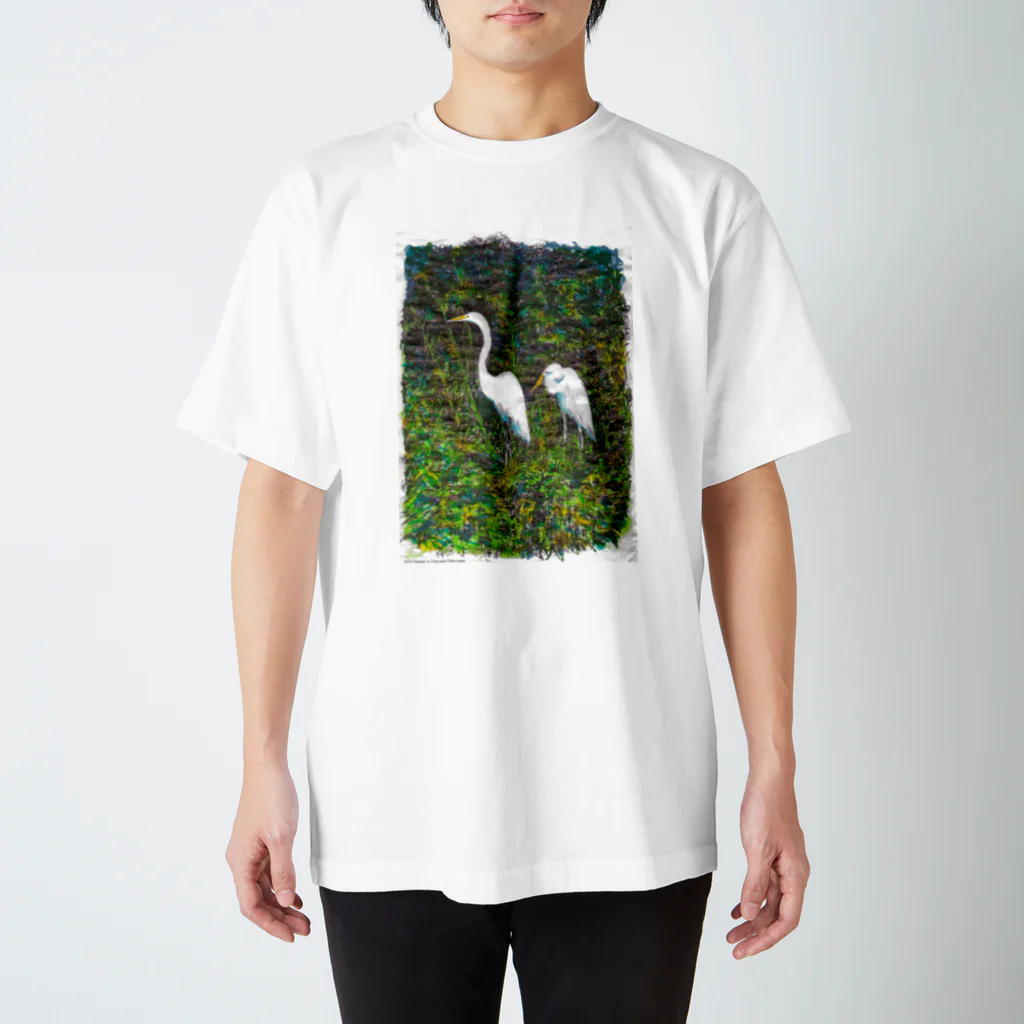 Ken-Chung's Arts Shopのサギ02 スタンダードTシャツ