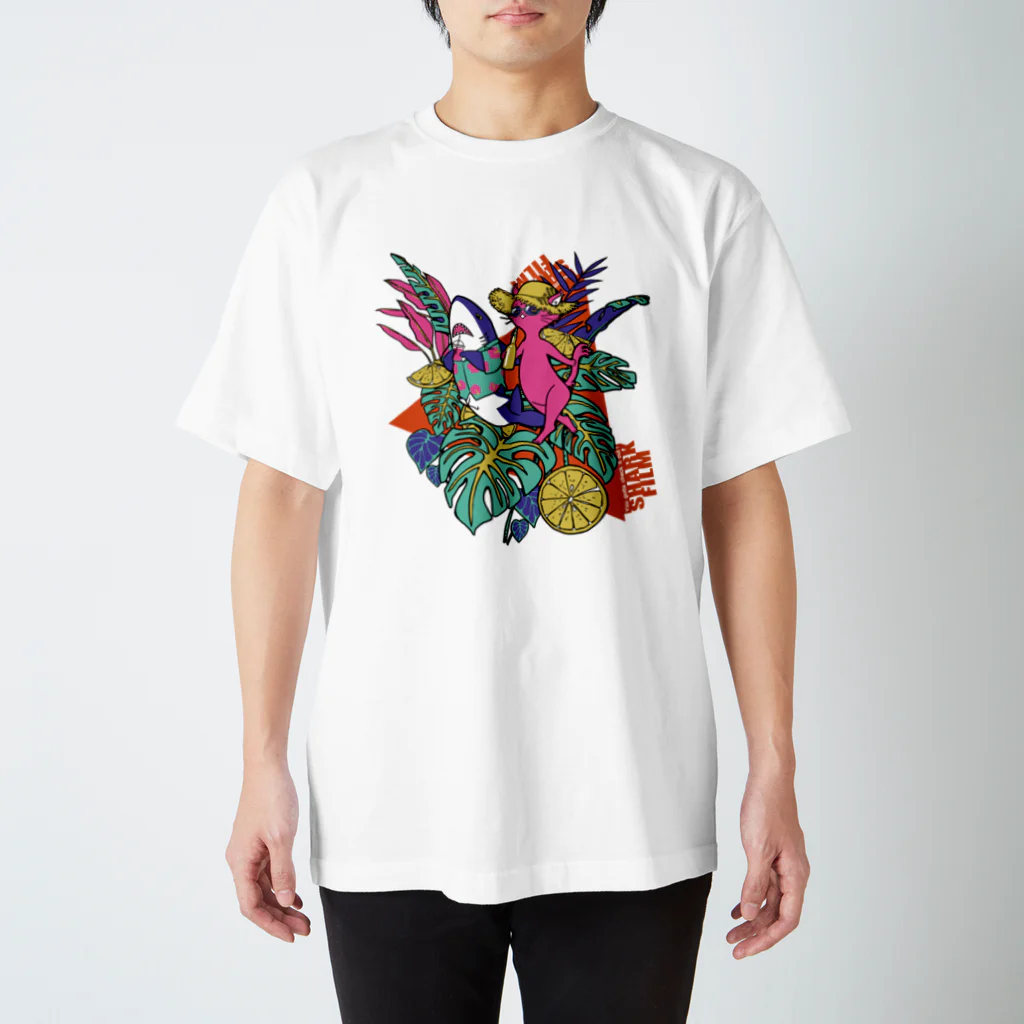 おいしいのサメと猫のバカンス Regular Fit T-Shirt