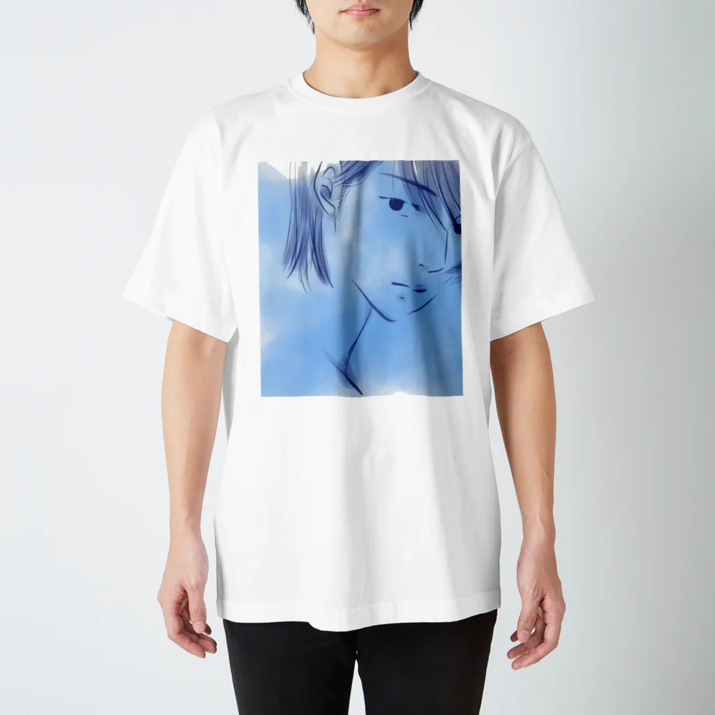ikka-maaの悩める青い青年6 Regular Fit T-Shirt