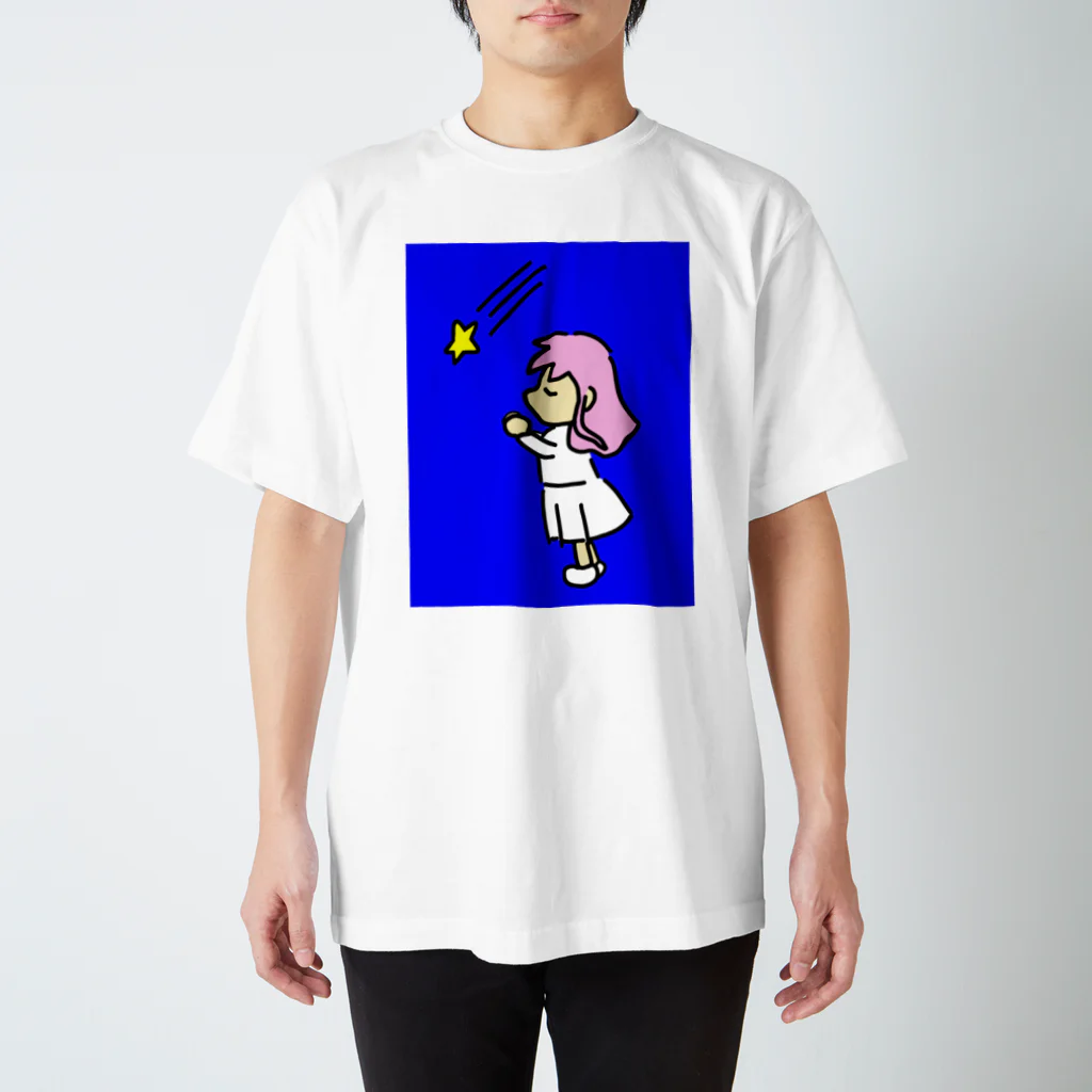 greetenの夜空　星に願いを スタンダードTシャツ