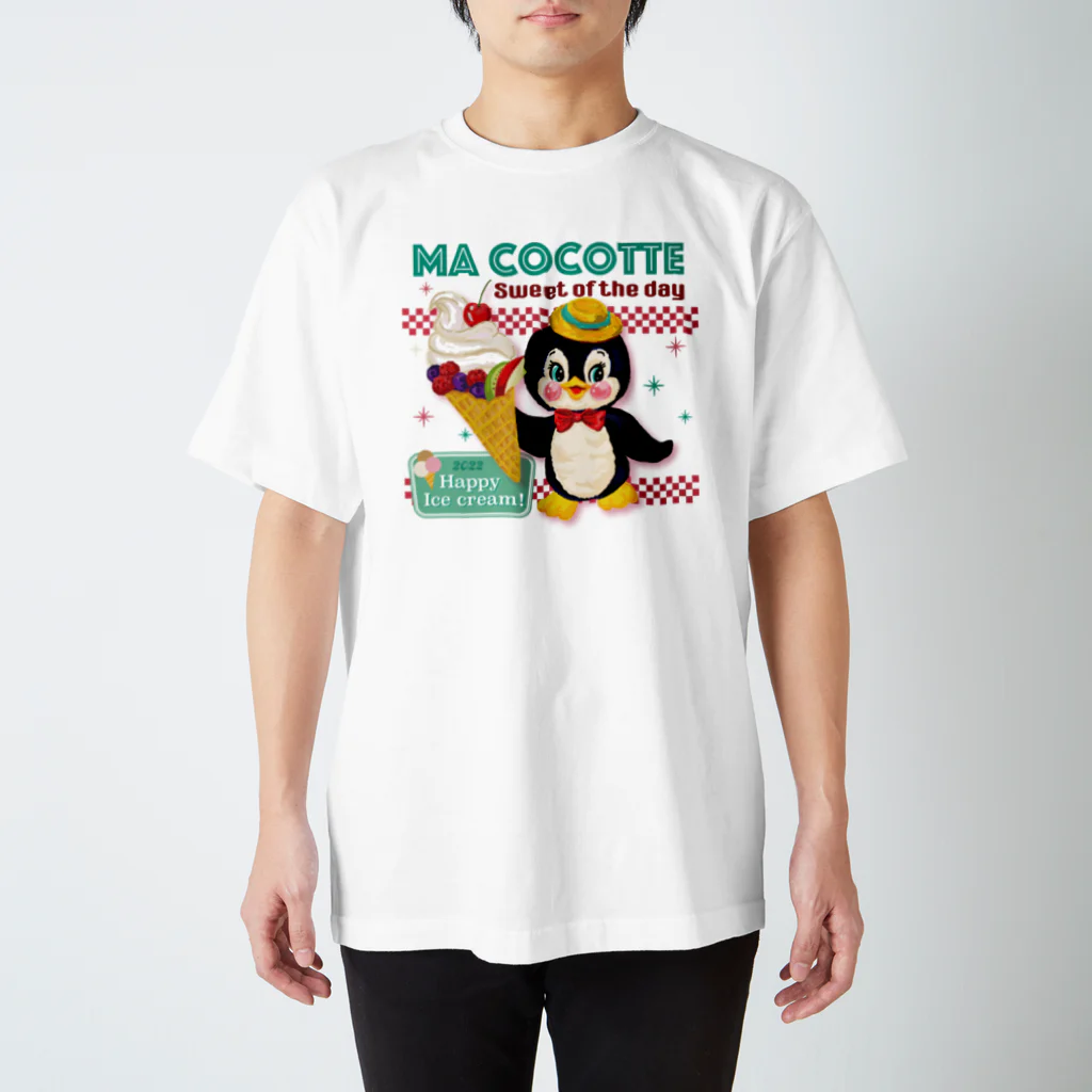 　Ma cocotte （まここっと）のアイスペンギンWH 티셔츠