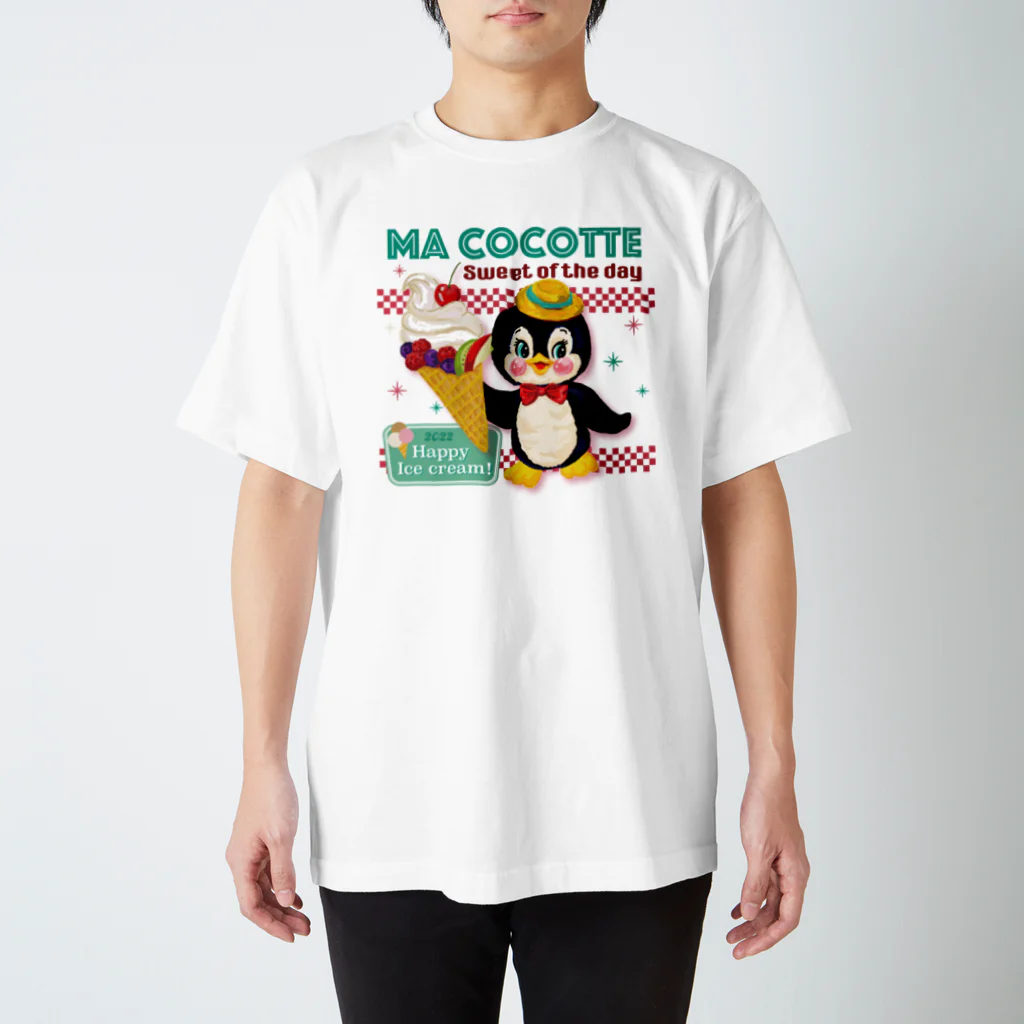 　Ma cocotte （まここっと）のアイスペンギンWH Regular Fit T-Shirt