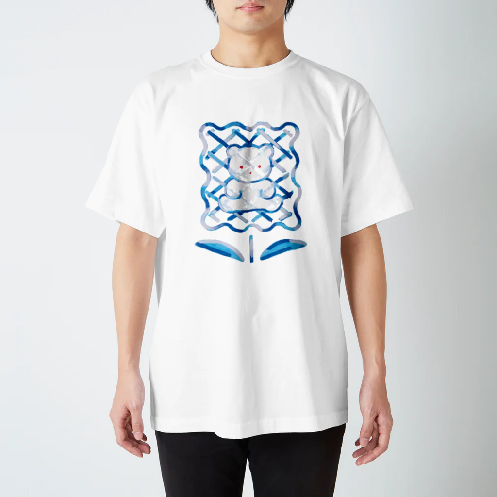 モケモケのクリアお花くま Regular Fit T-Shirt