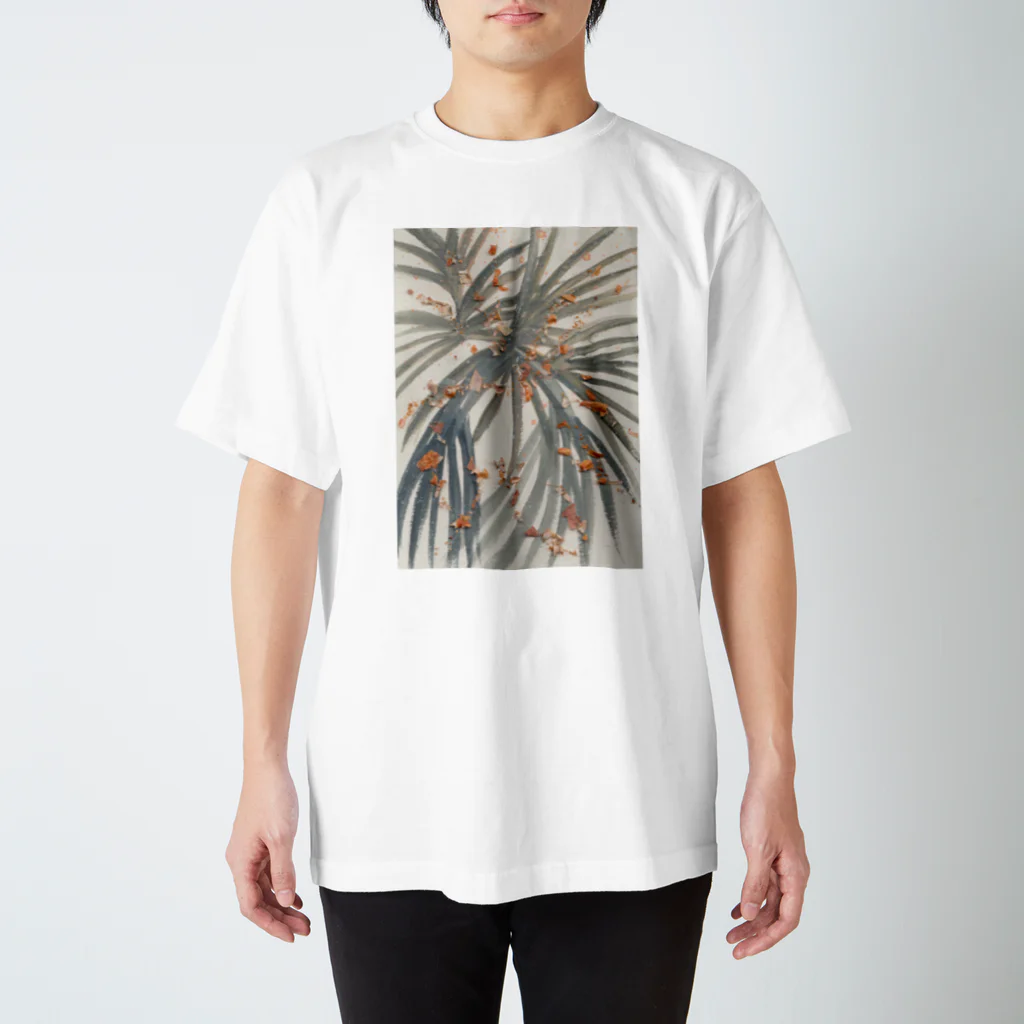 Chiyon 水彩とお花のアートの棕櫚の日光浴 スタンダードTシャツ