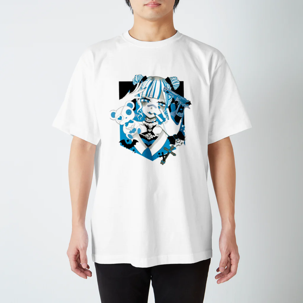 Mavie　マヴィの可愛いが正義ちゃん（水色） Regular Fit T-Shirt