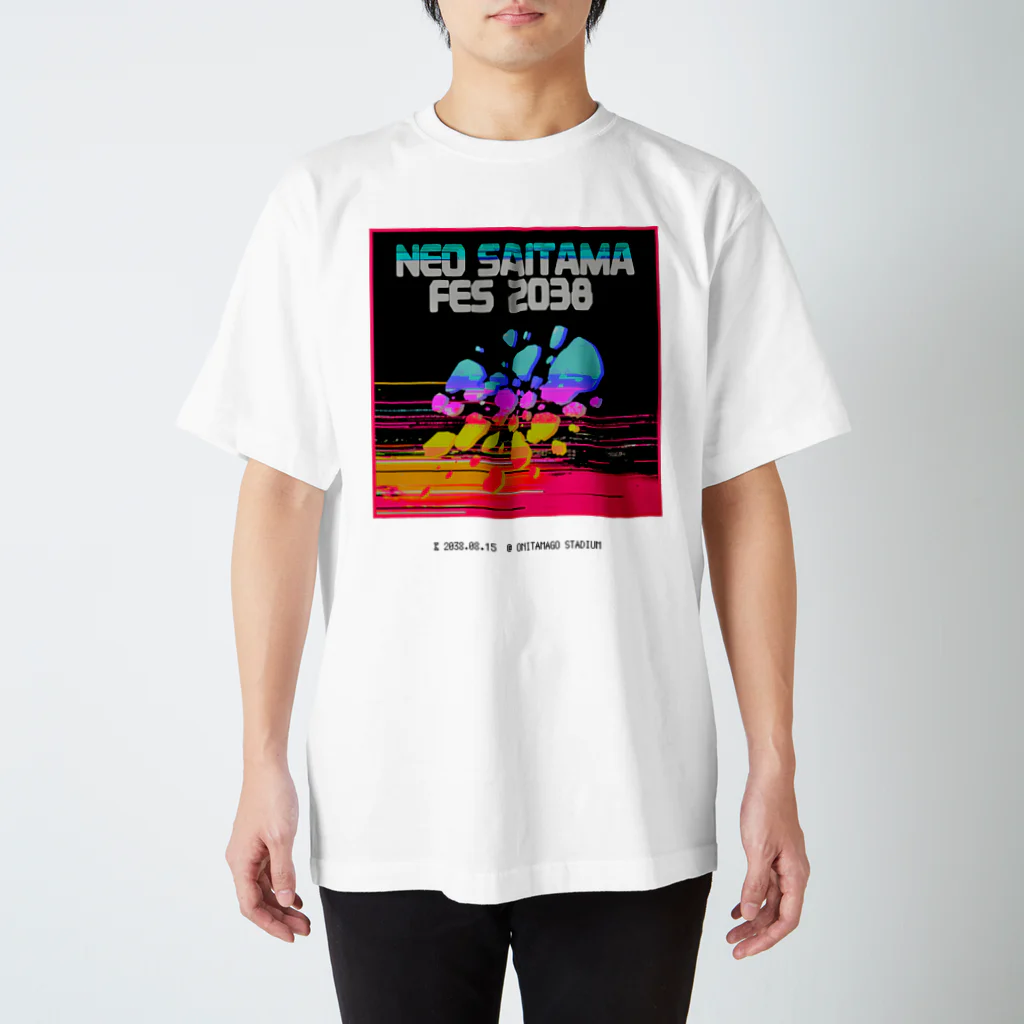 ニンジャスレイヤー公式/ダイハードテイルズの【両面な】NEO SAITAMA FES 2038 スタンダードTシャツ