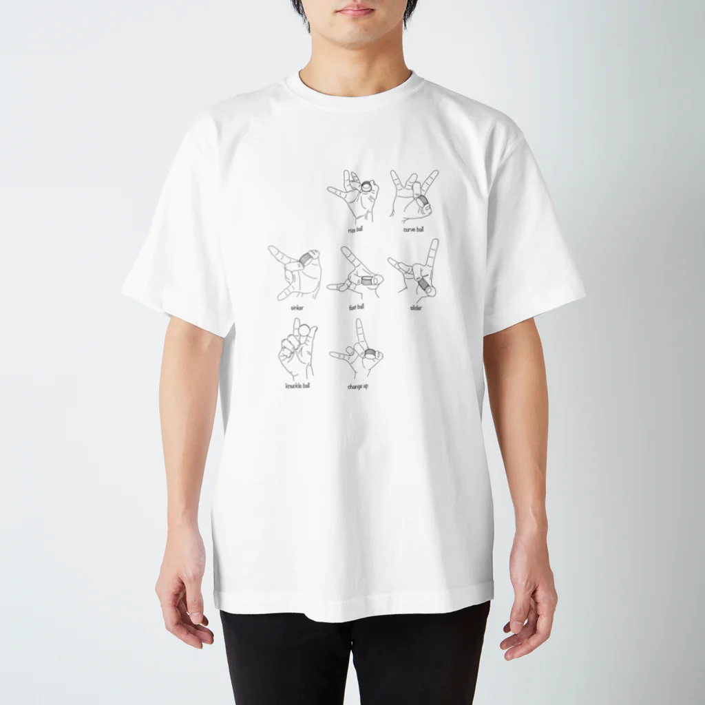 くらのキャップ野球 変化球Tシャツ（黒字） Regular Fit T-Shirt