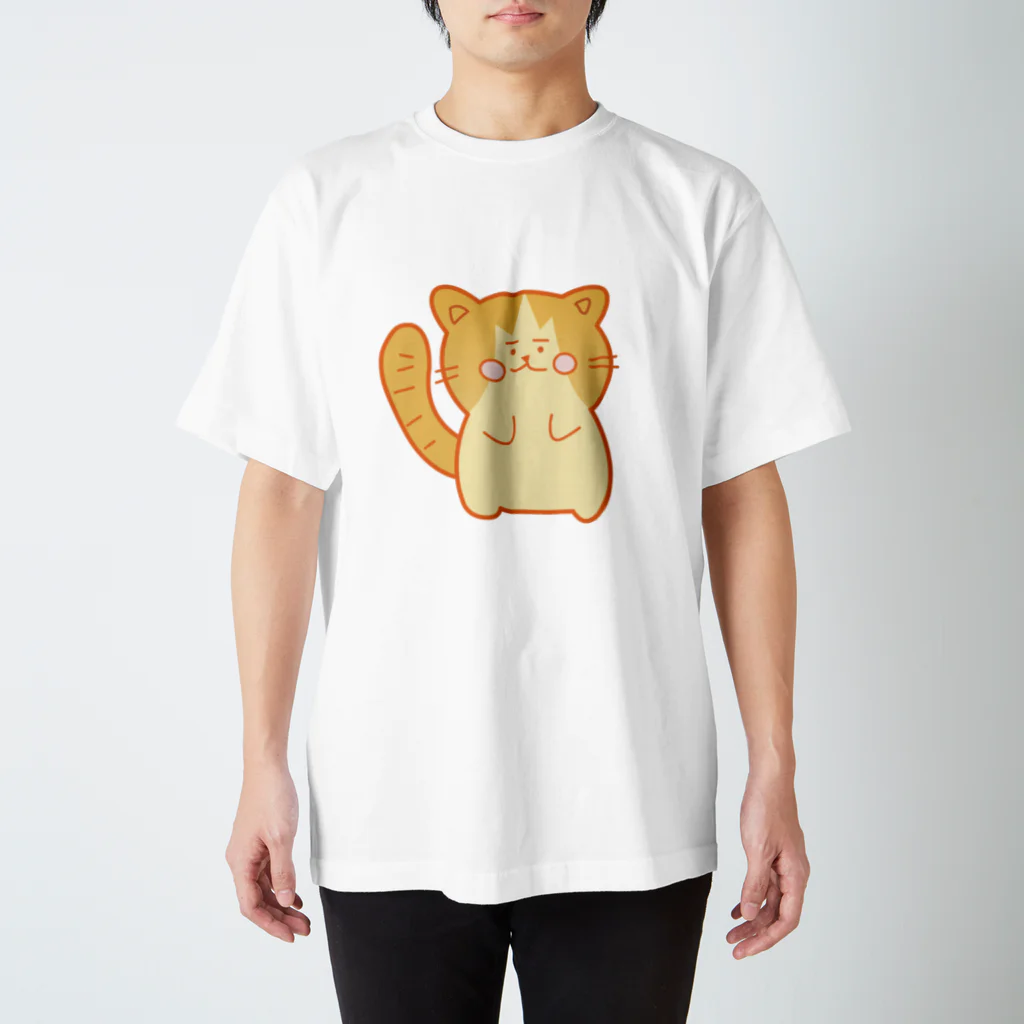 レフデザインのぽっちゃり猫のノアくん スタンダードTシャツ