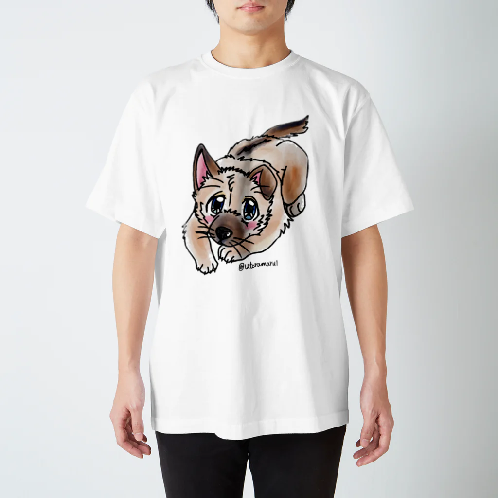 宇寅。の泥棒フェイスの子犬 Regular Fit T-Shirt