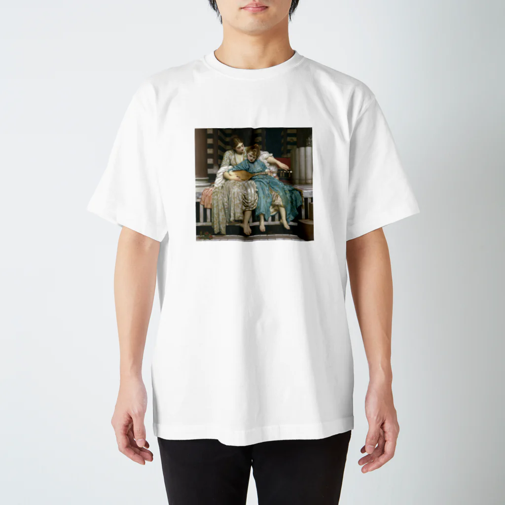 世界の絵画アートグッズのフレデリック・レイトン《音楽のお稽古》 スタンダードTシャツ