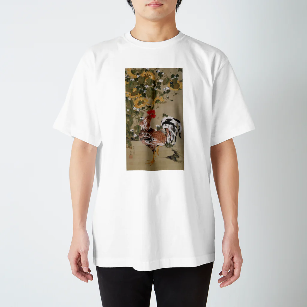 世界の絵画アートグッズの伊藤若冲《向日葵雄鶏図》 Regular Fit T-Shirt