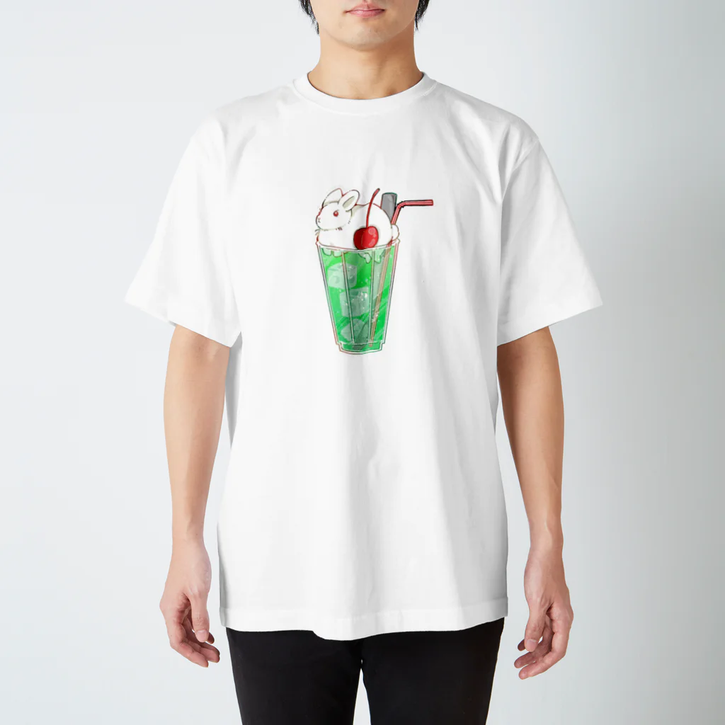 NEGATIVE，のメロンうさぎソーダ Regular Fit T-Shirt