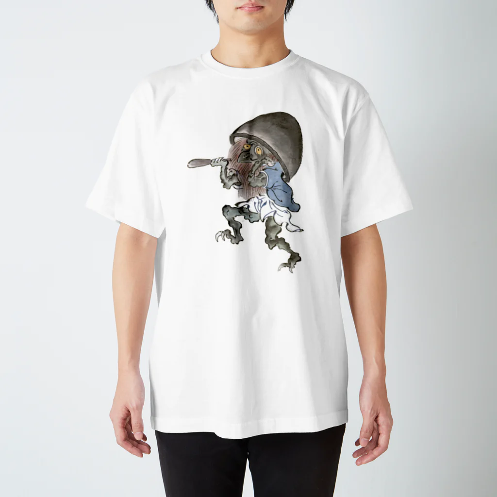 和もの雑貨 玉兎の百鬼夜行絵巻 磬子の付喪神【絵巻物・妖怪・かわいい】 Regular Fit T-Shirt