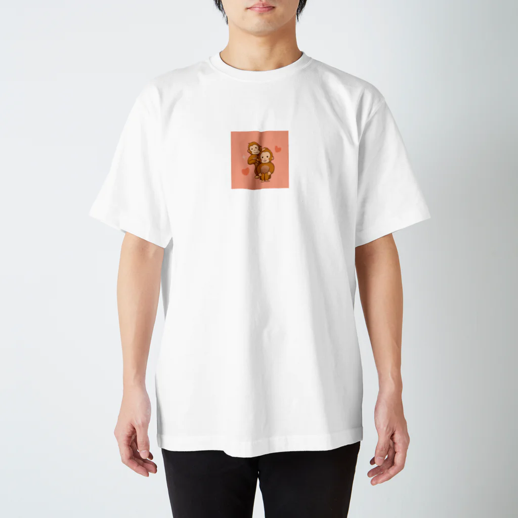 pikapikapi-aの仲良しサル Regular Fit T-Shirt