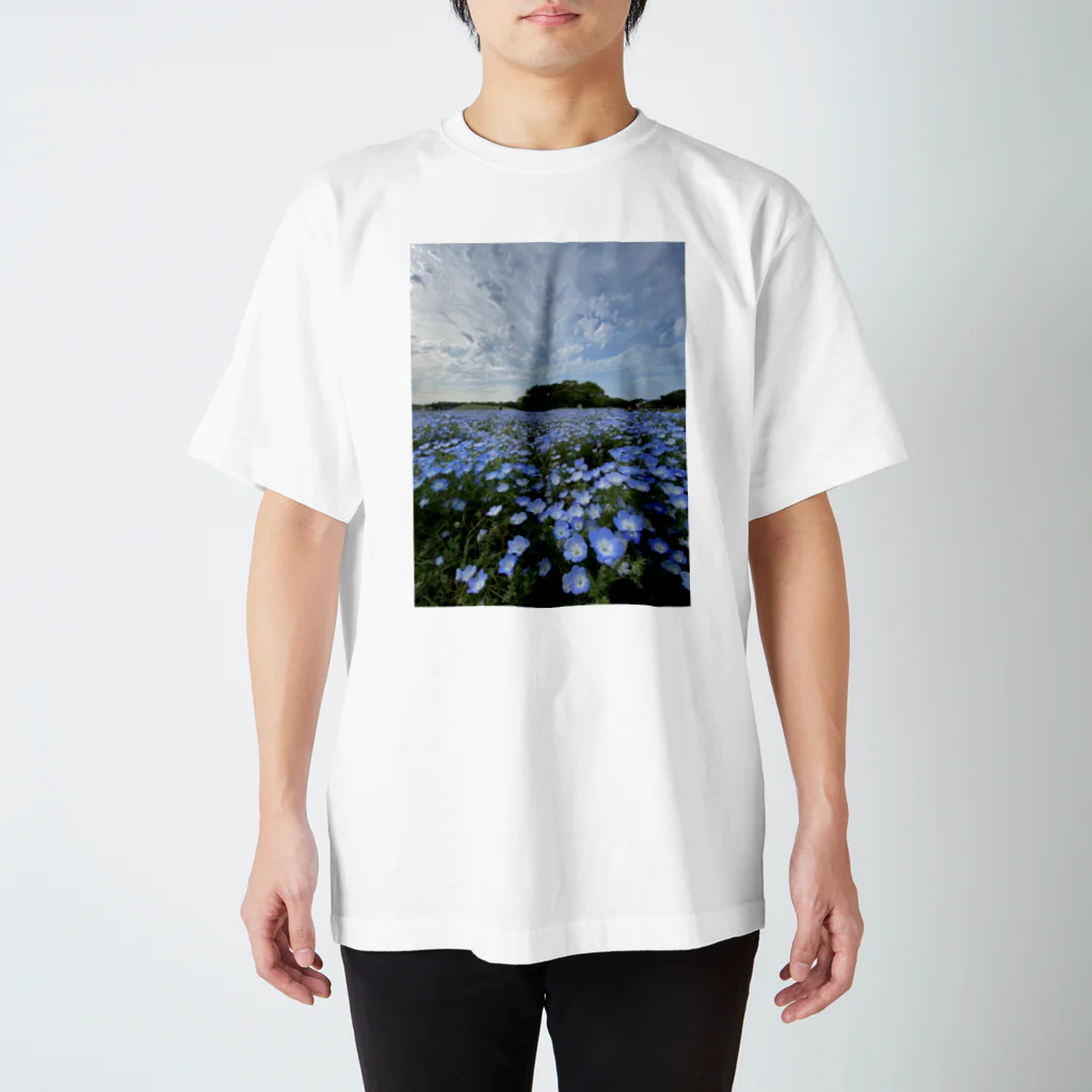 maaasanのネモフィラと空 スタンダードTシャツ