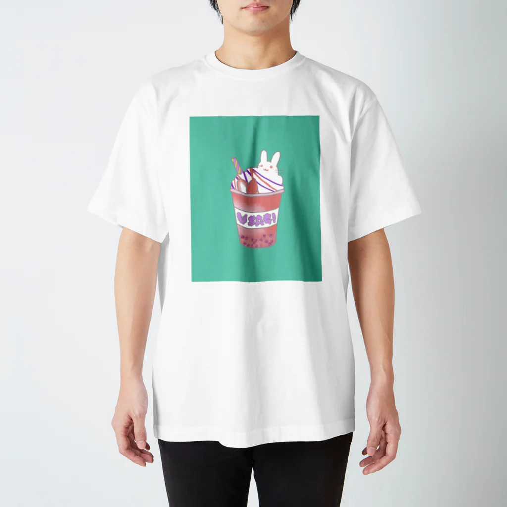 ウサトリエのうさぎcafeーいちごー スタンダードTシャツ