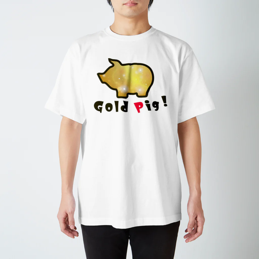 レアレアコクアのいいことありそう! 金運シリーズ　(ブタ Pig) Regular Fit T-Shirt