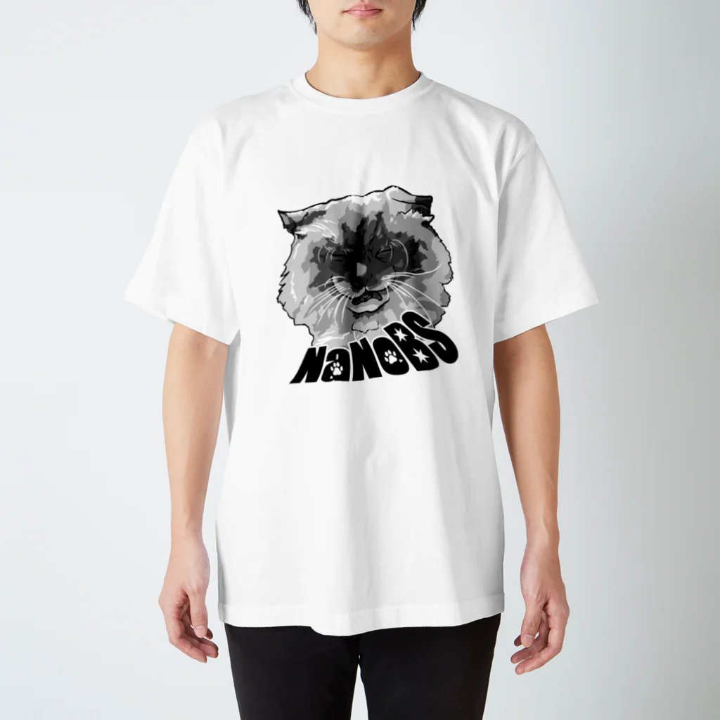 BFCisのBLACK FACE CAT is super monochrome スタンダードTシャツ