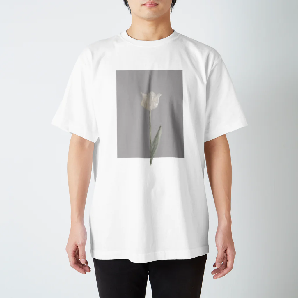 rilybiiの*antique white grayish Tulip Regular Fit T-Shirt