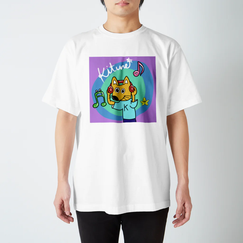 キツネハウスのMUSIC・FOX⭐️ スタンダードTシャツ