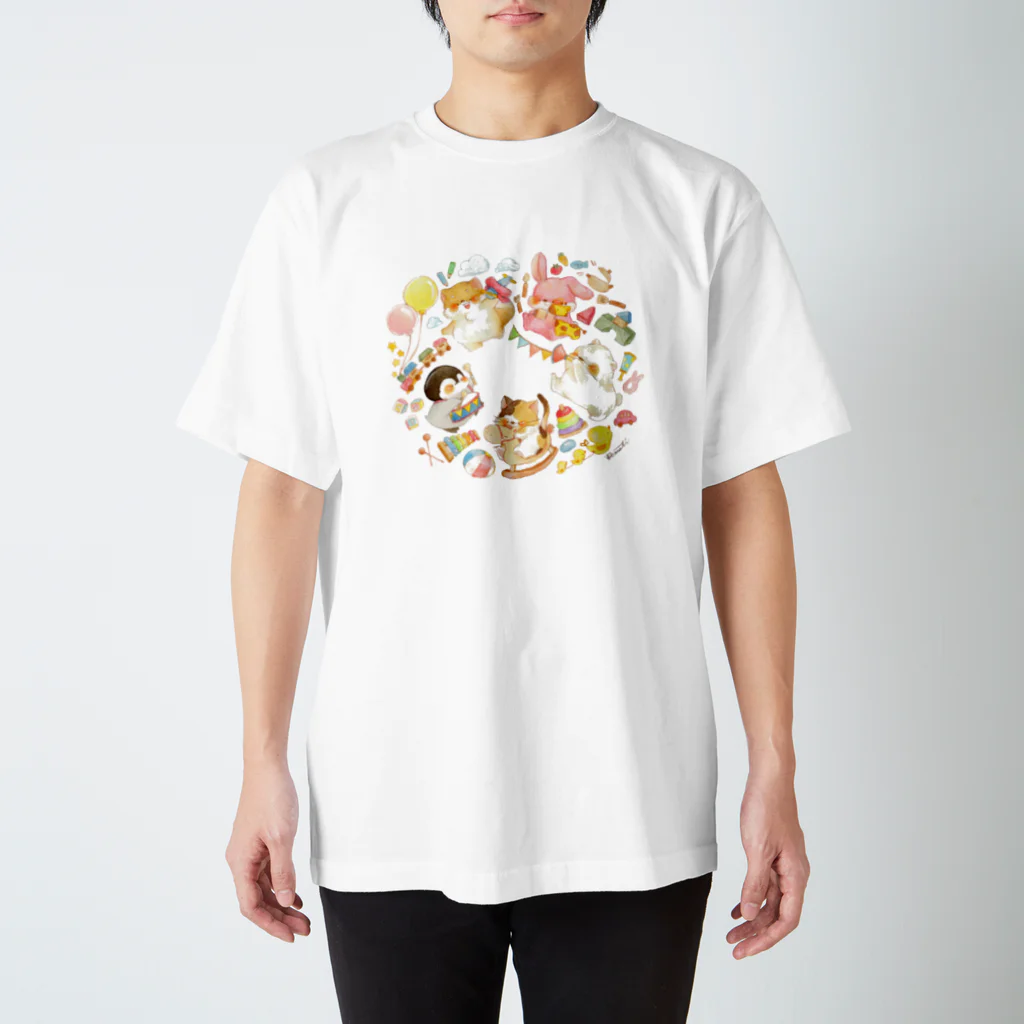 こまち 🎨もふもちどうぶつのおもちゃ箱”もふもちどうぶつ” Regular Fit T-Shirt