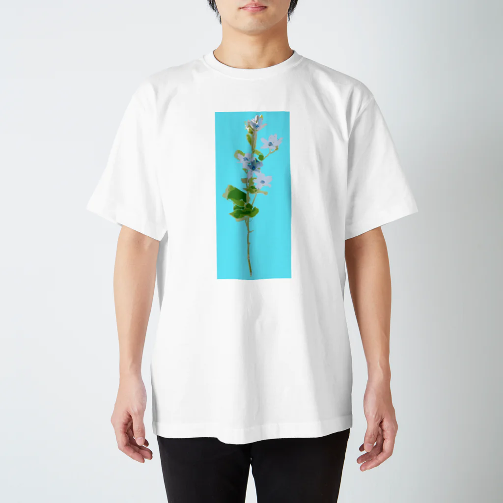 shi-chi Labo graph(詩一）のブルースター(青背景) スタンダードTシャツ