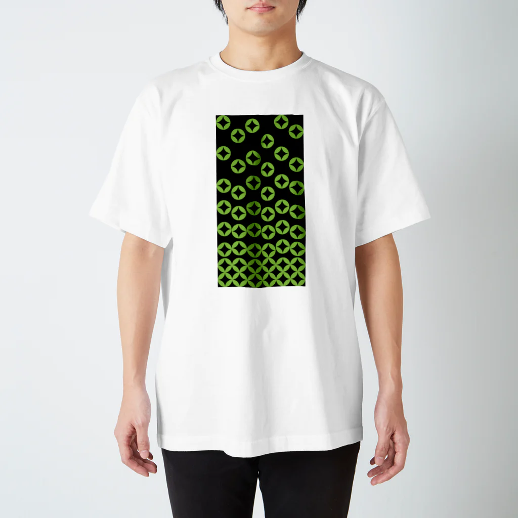 bonnylochの七宝繋ぎ_LightGreen スタンダードTシャツ