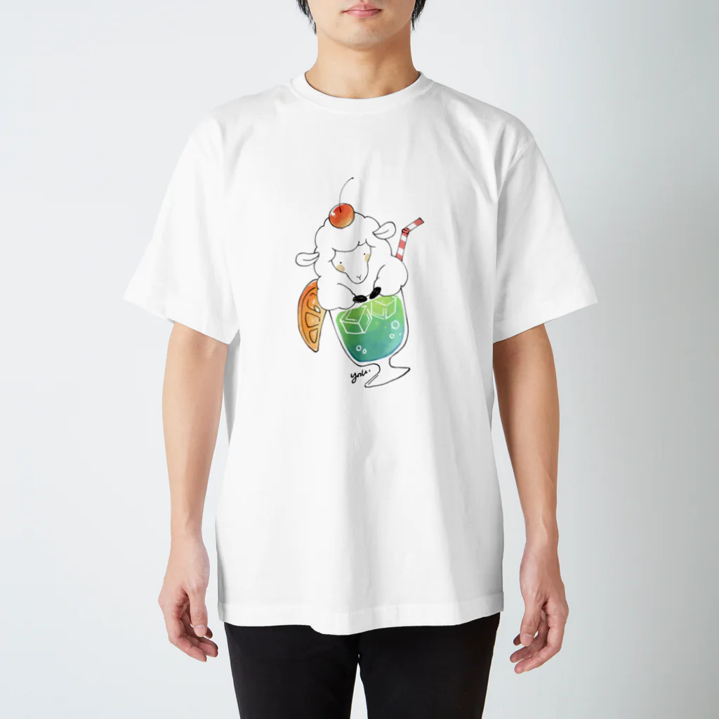 Yohさん家🐑のゆるふわひつじさん/メロンクリームソーダ Regular Fit T-Shirt