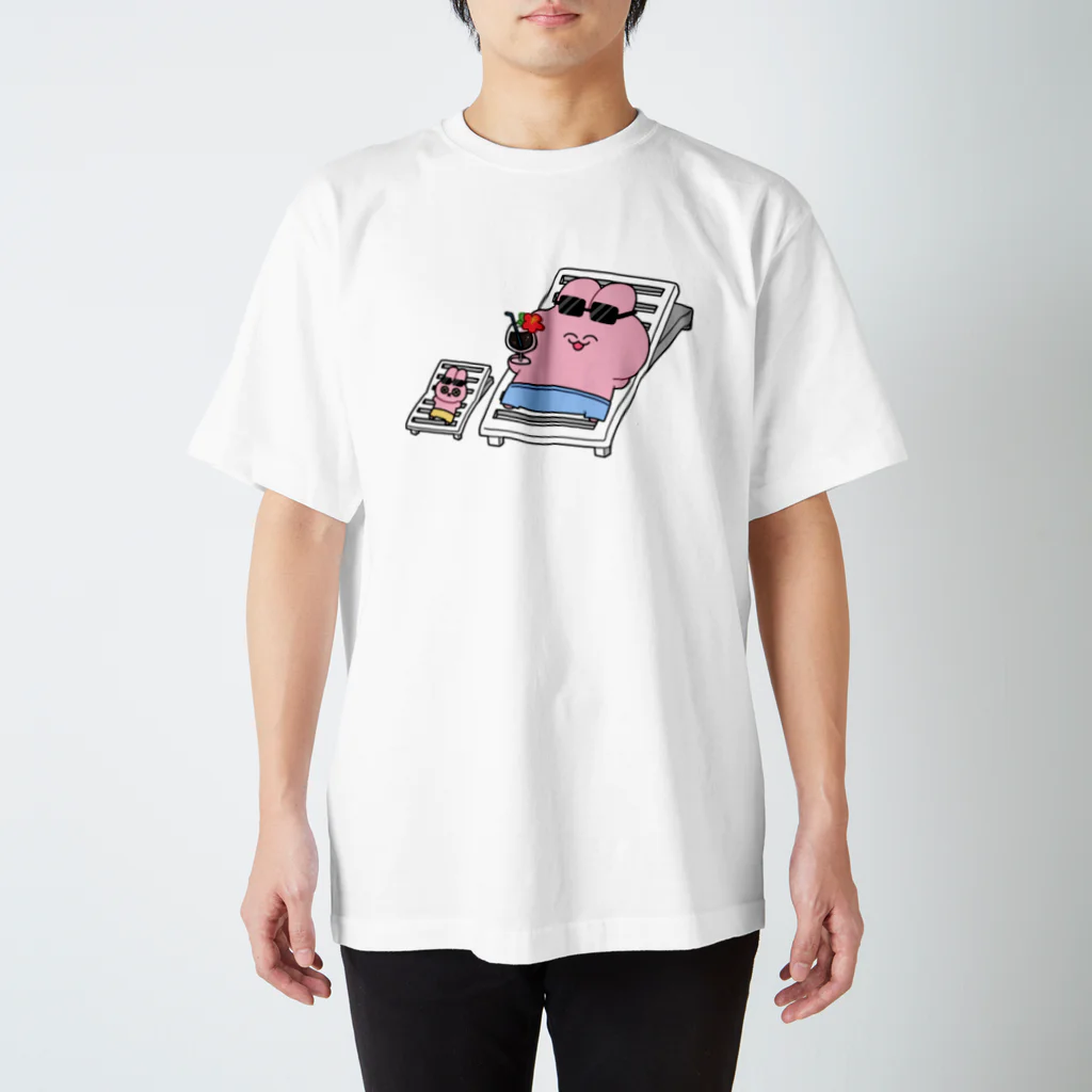 うさぎごやのトロピカルうさぎ スタンダードTシャツ