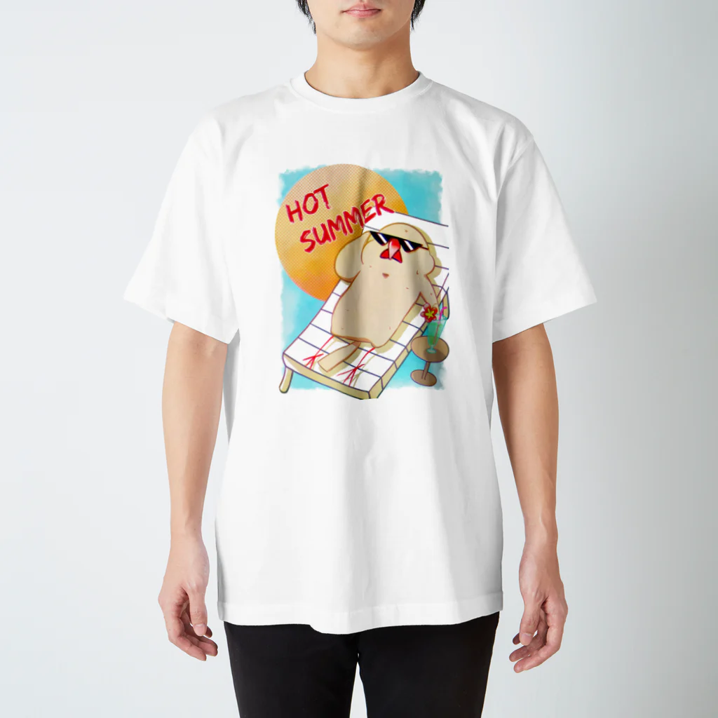 あかの文鳥Tシャツ（HOT SUMMER） スタンダードTシャツ