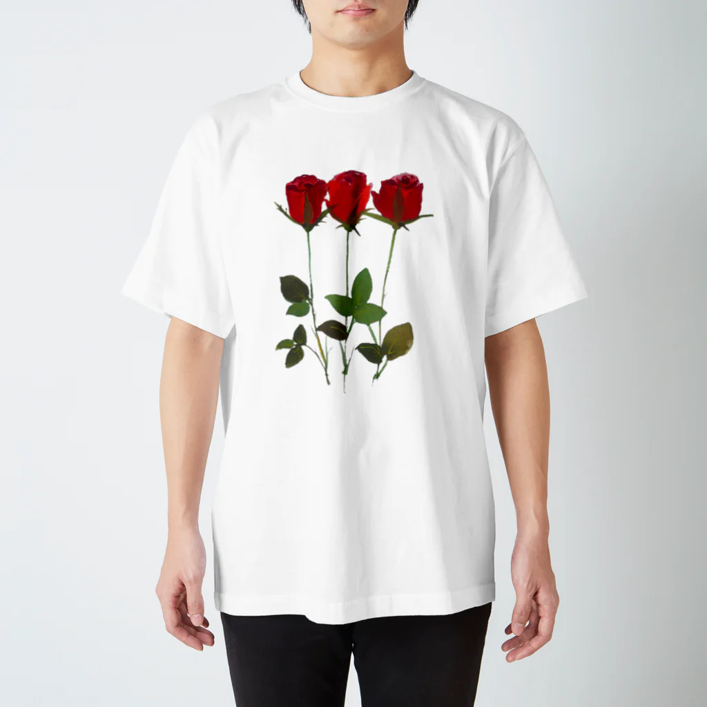 SUZURI.KEY-CHANのミニバラは、3月20日の誕生日花です！ Regular Fit T-Shirt